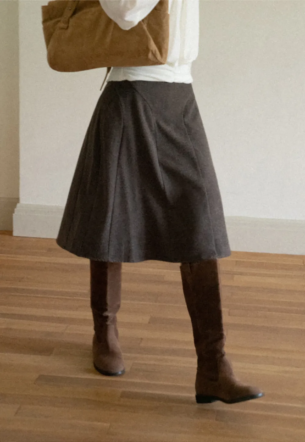 Asymmetrical Hem A-Line Skirt