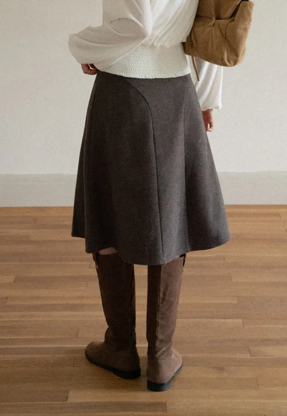 Asymmetrical Hem A-Line Skirt