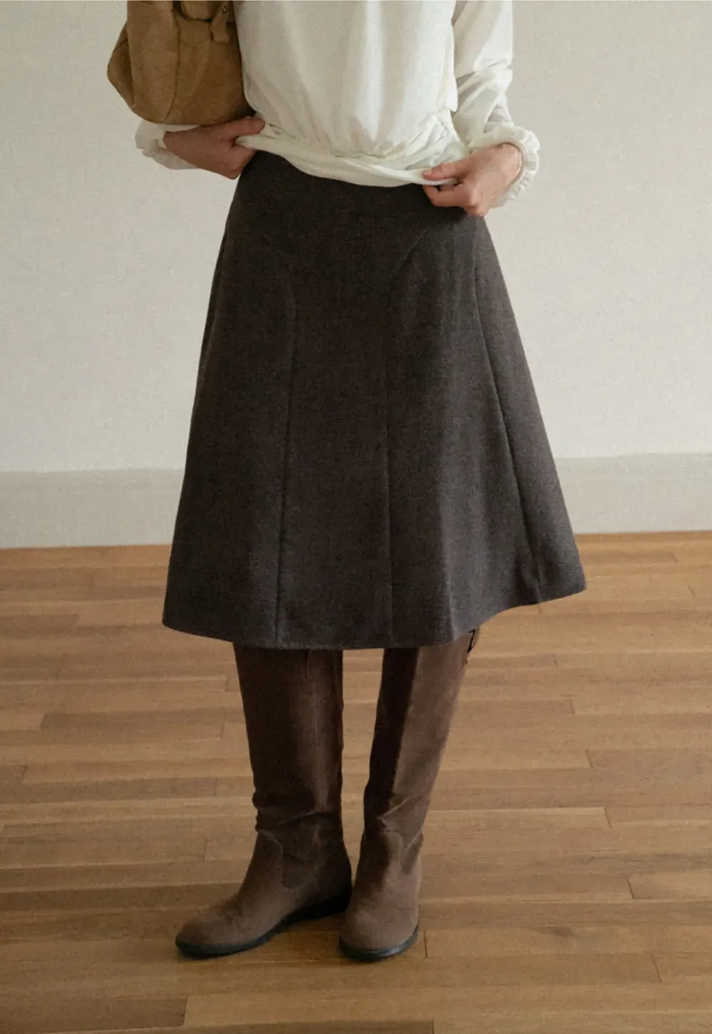 Asymmetrical Hem A-Line Skirt