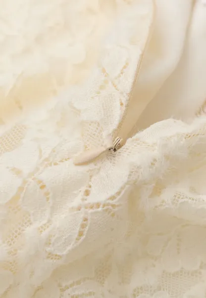 Floral Lace Overlay Skirt