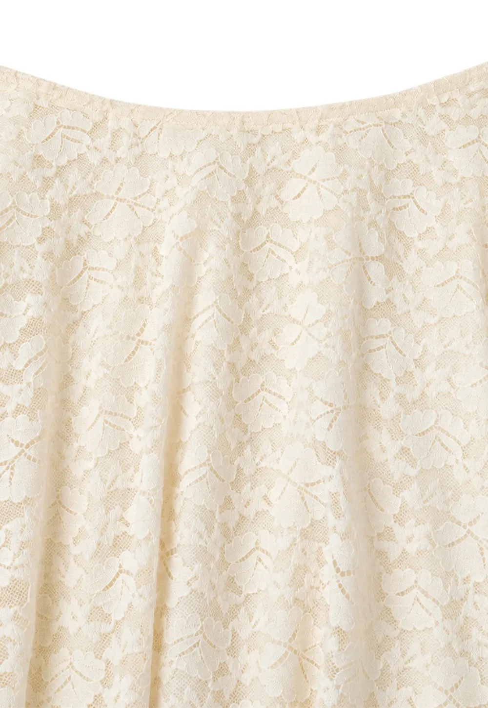 Floral Lace Overlay Skirt