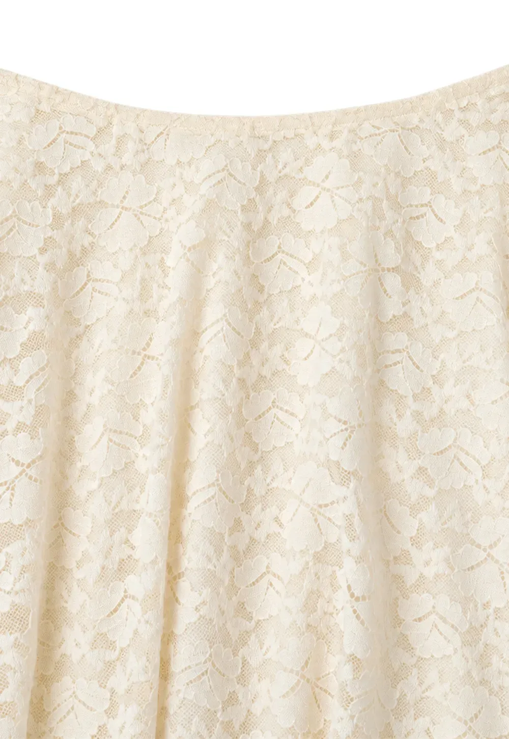 Floral Lace Overlay Skirt