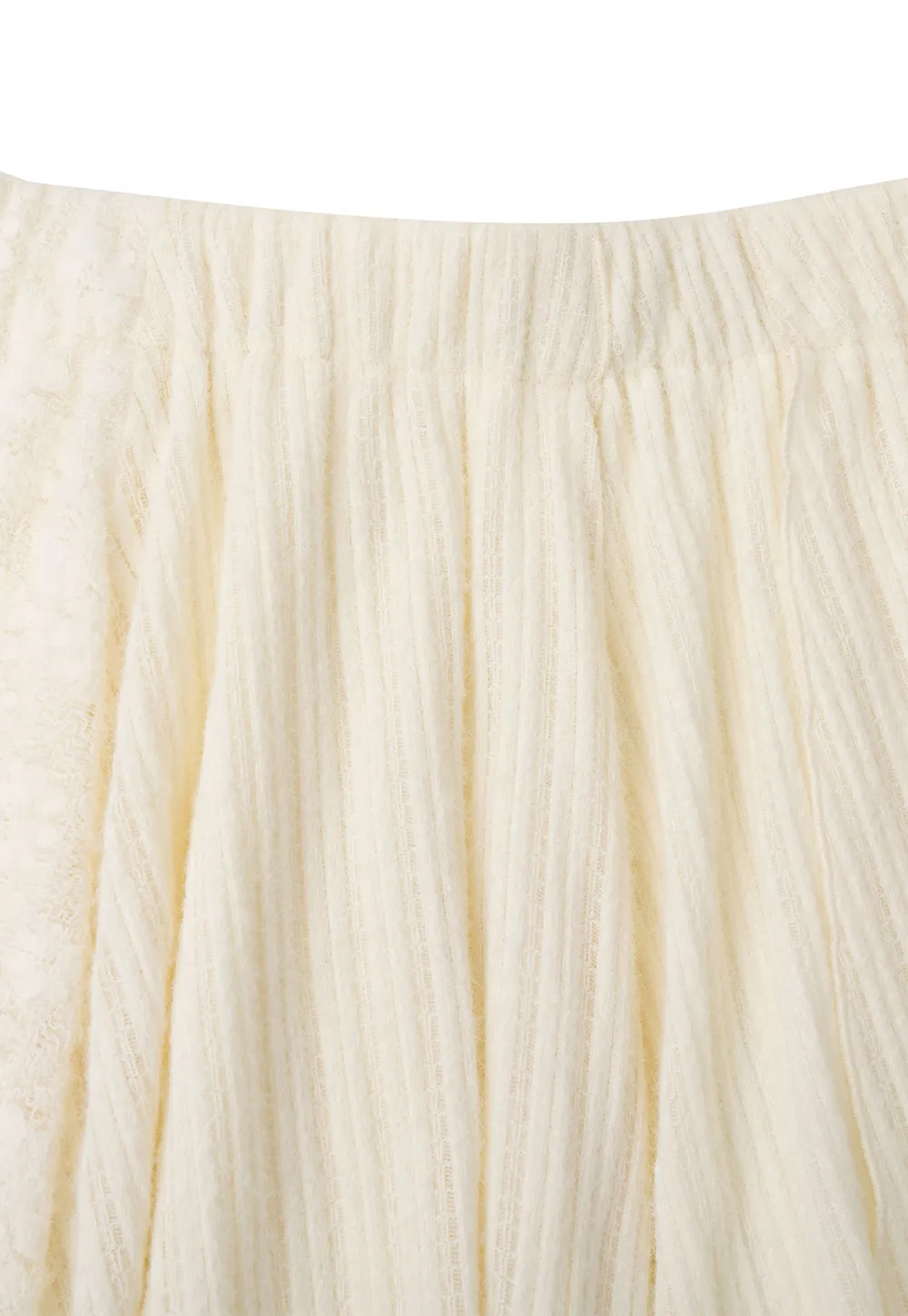 Asymmetrical Hem Ribbed Knit Skirt