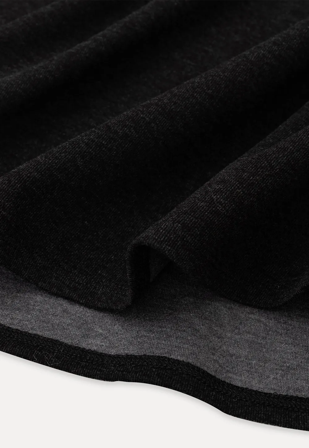 A-Line Wool Blend Midi Skirt