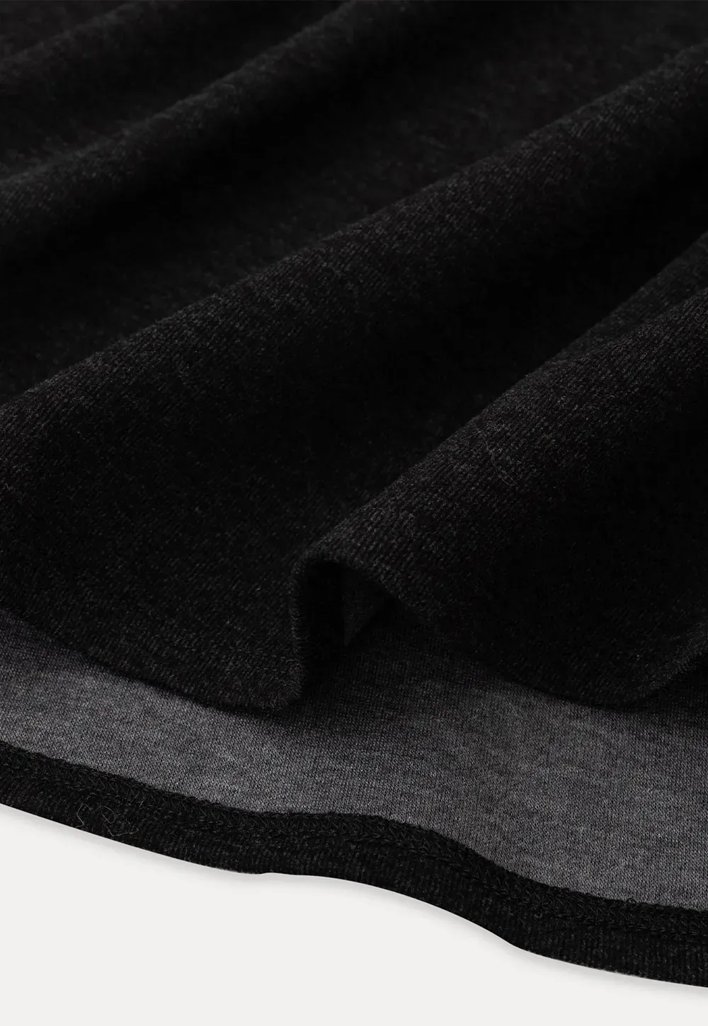 A-Line Wool Blend Midi Skirt