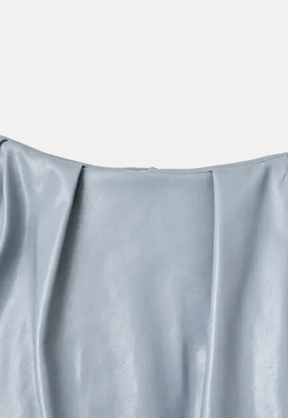 Pleated A-Line Mini Skirt
