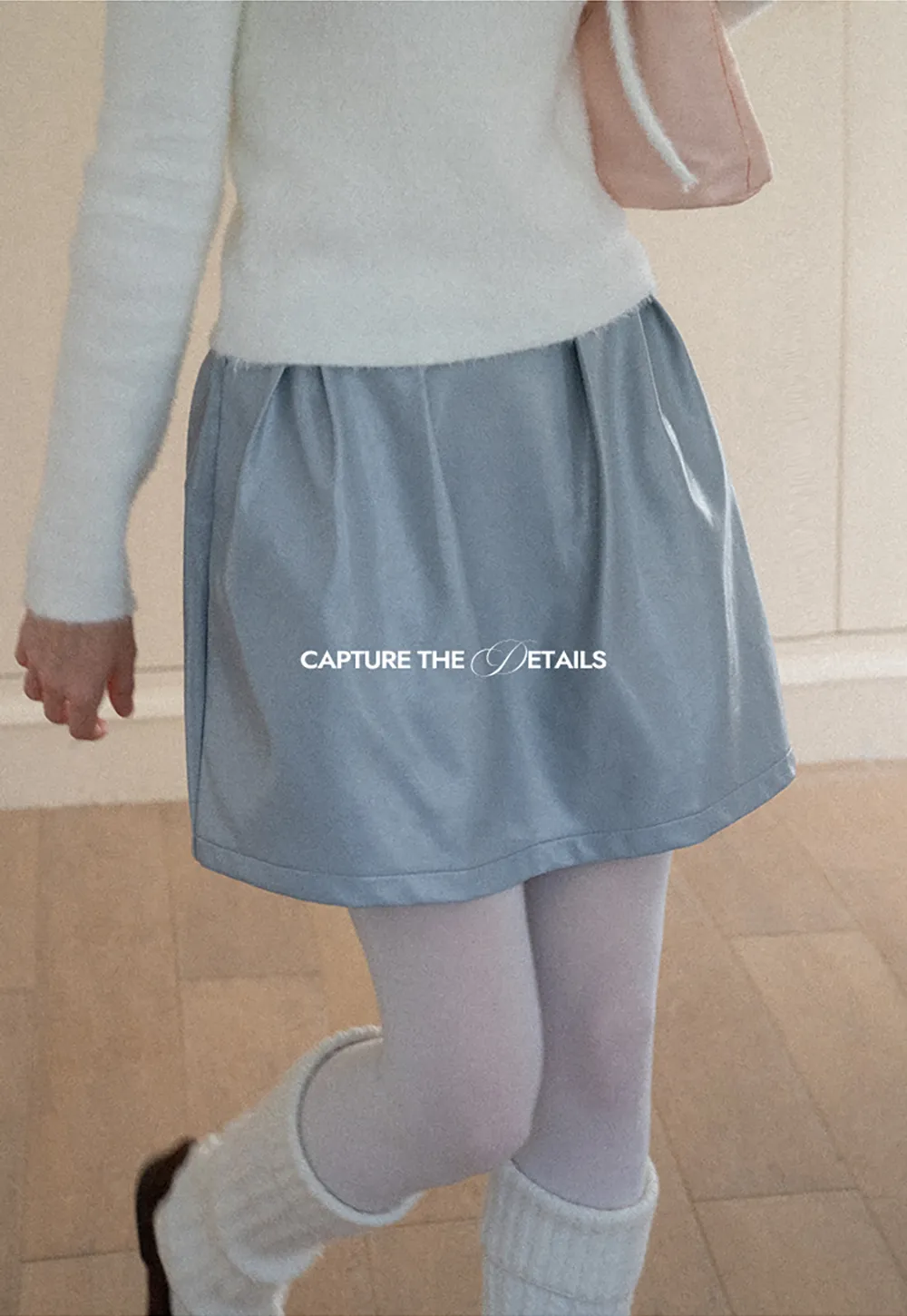 Pleated A-Line Mini Skirt