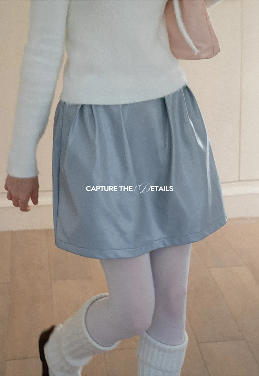 Pleated A-Line Mini Skirt