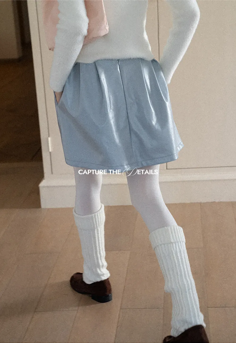 Pleated A-Line Mini Skirt