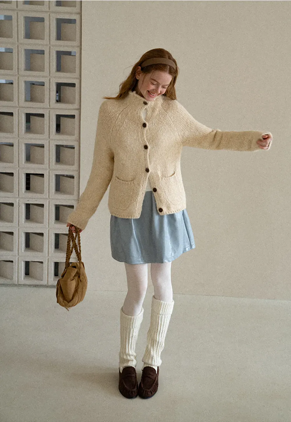 Pleated A-Line Mini Skirt