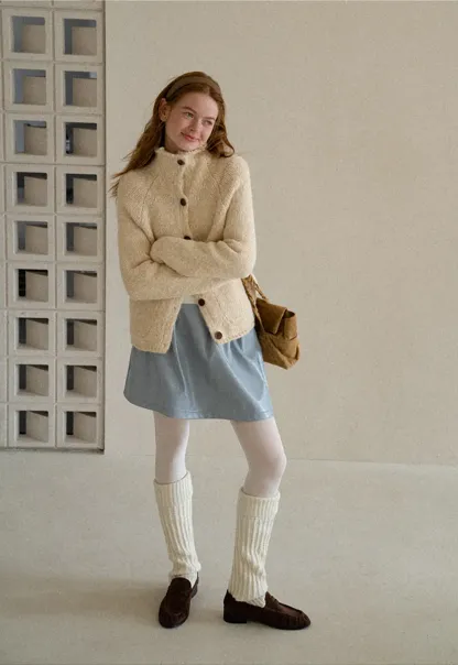 Pleated A-Line Mini Skirt