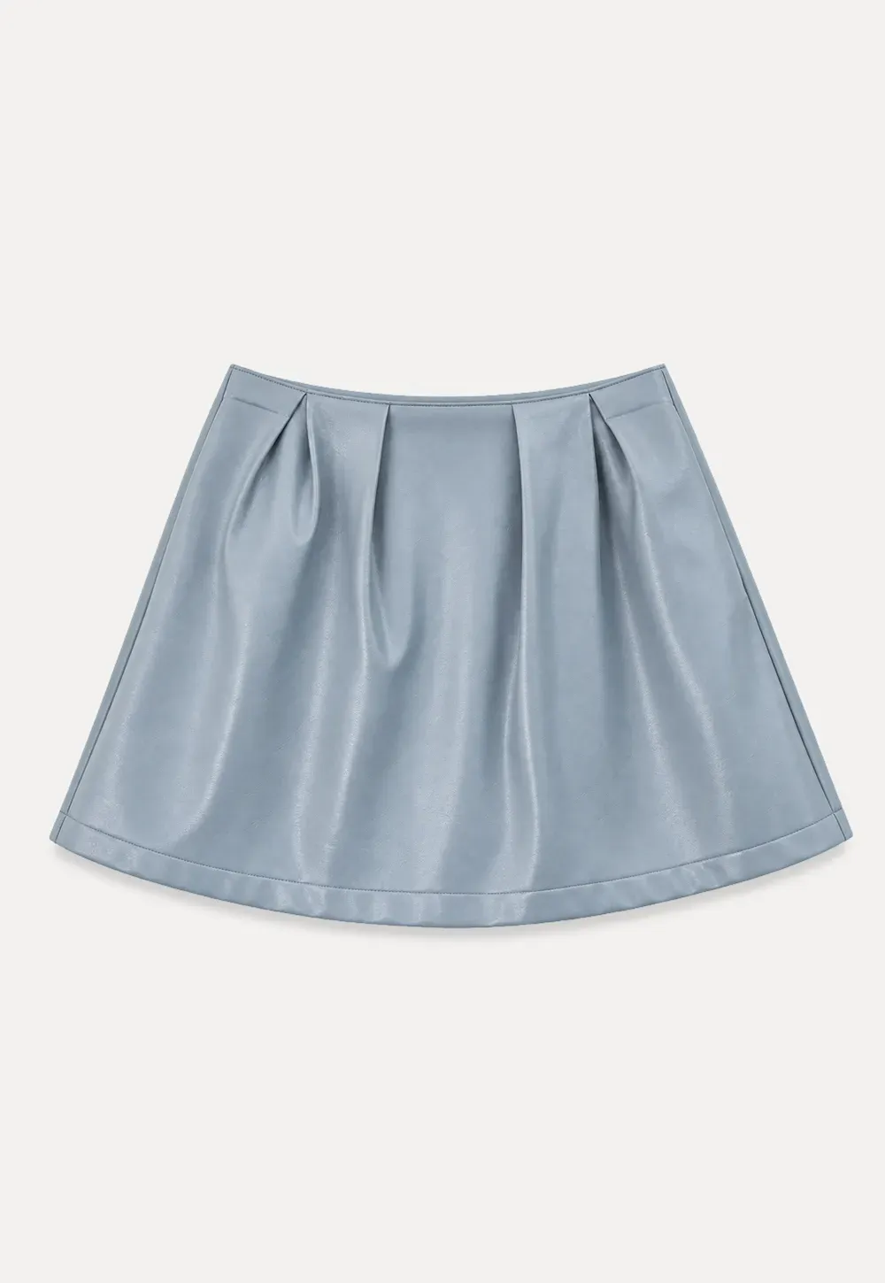 Pleated A-Line Mini Skirt