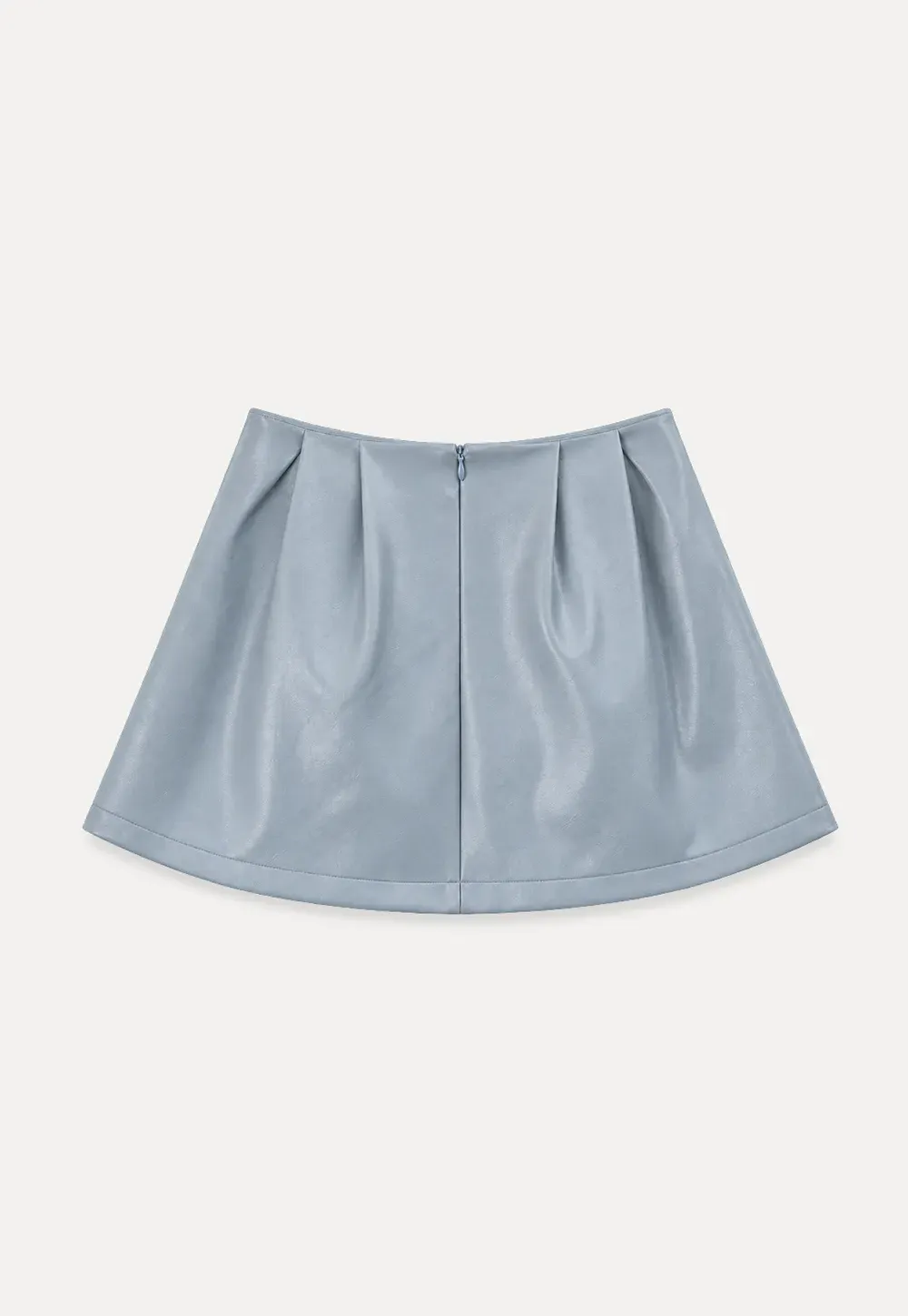 Pleated A-Line Mini Skirt