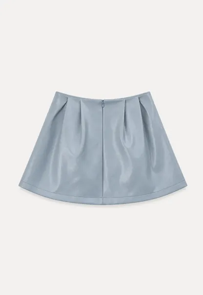 Pleated A-Line Mini Skirt
