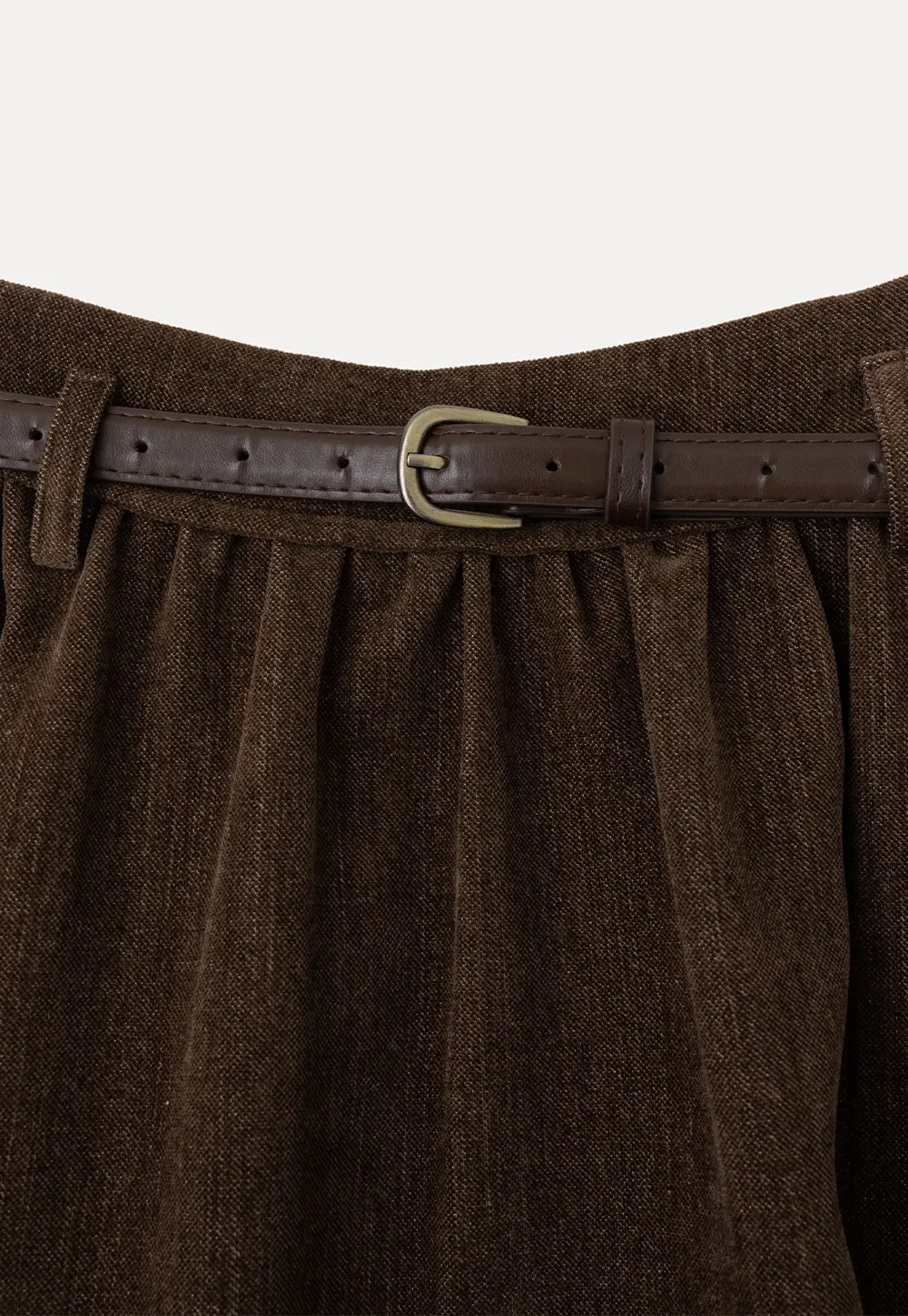 High Waist Pleated A Line Skirt
