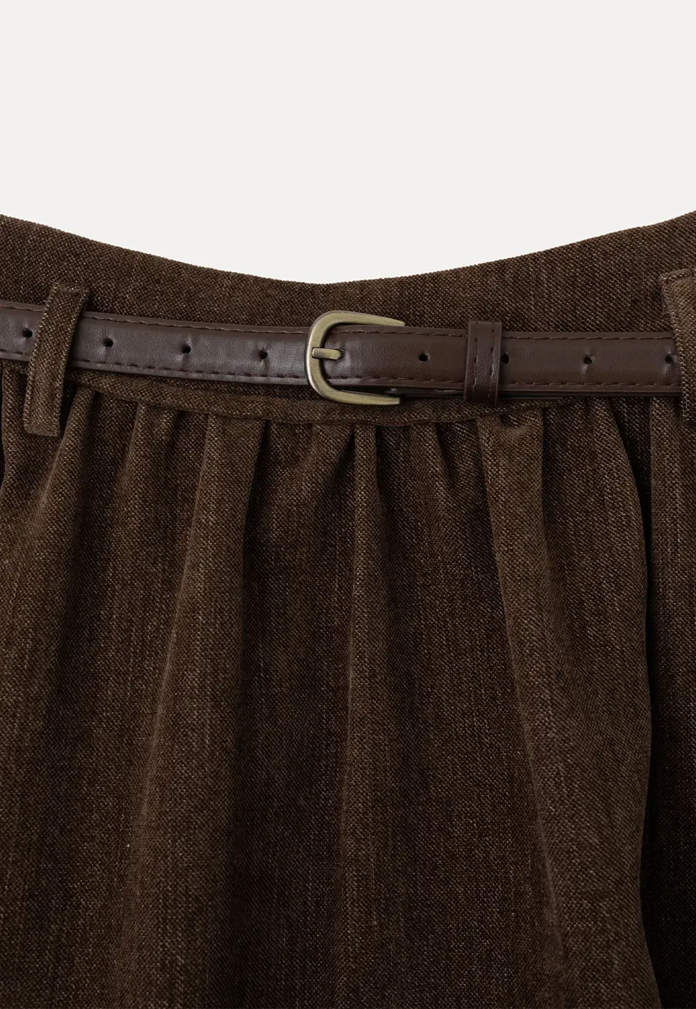 High Waist Pleated A Line Skirt