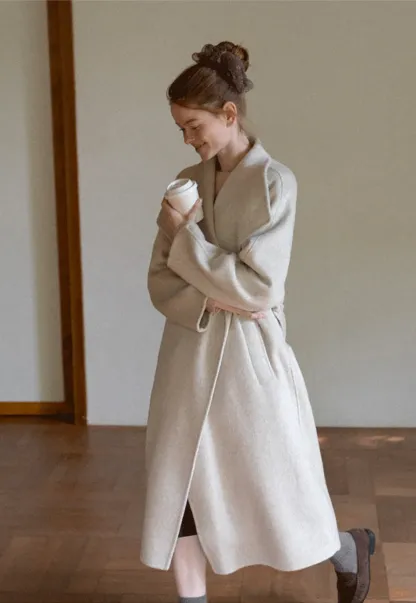 Tiered A-Line Wool Blend Skirt