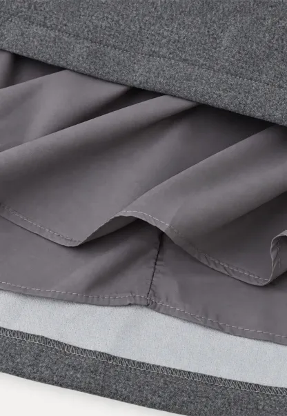 Tiered A-Line Wool Blend Skirt