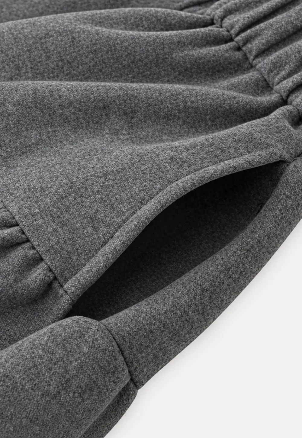 Tiered A-Line Wool Blend Skirt