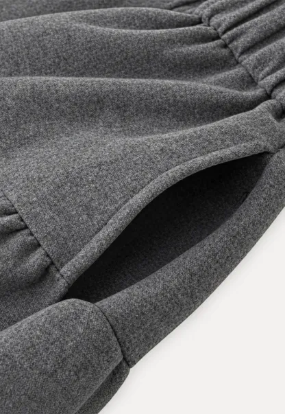 Tiered A-Line Wool Blend Skirt