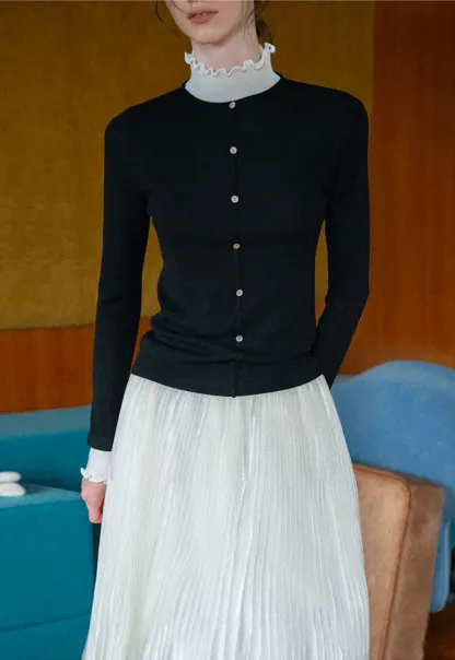 Pleated Flowing Maxi Skirt