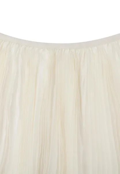 Pleated Flowing Maxi Skirt