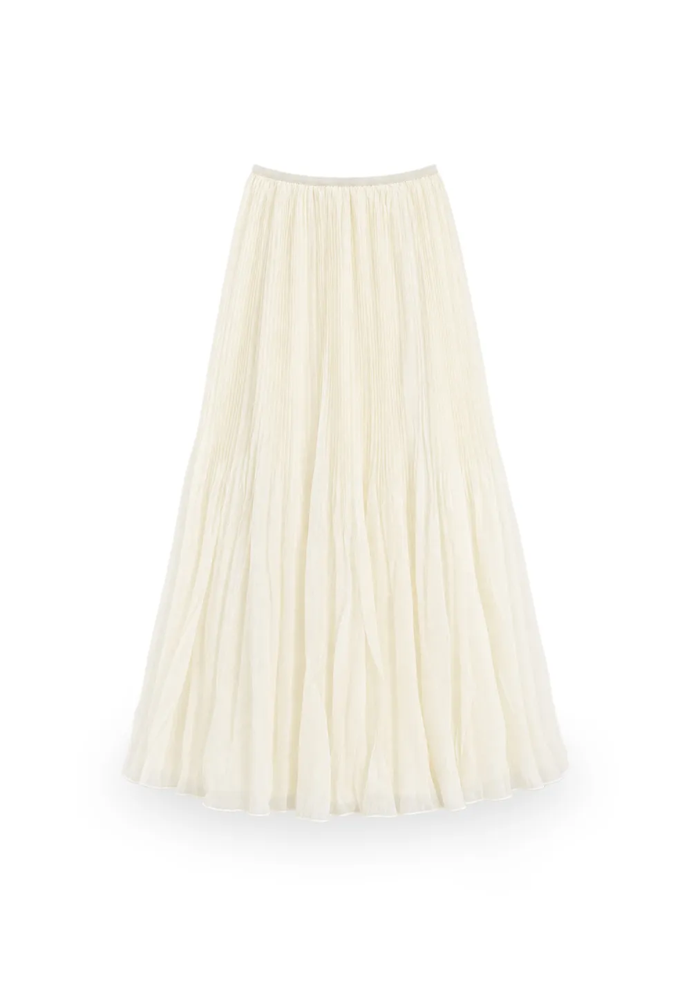 Pleated Flowing Maxi Skirt