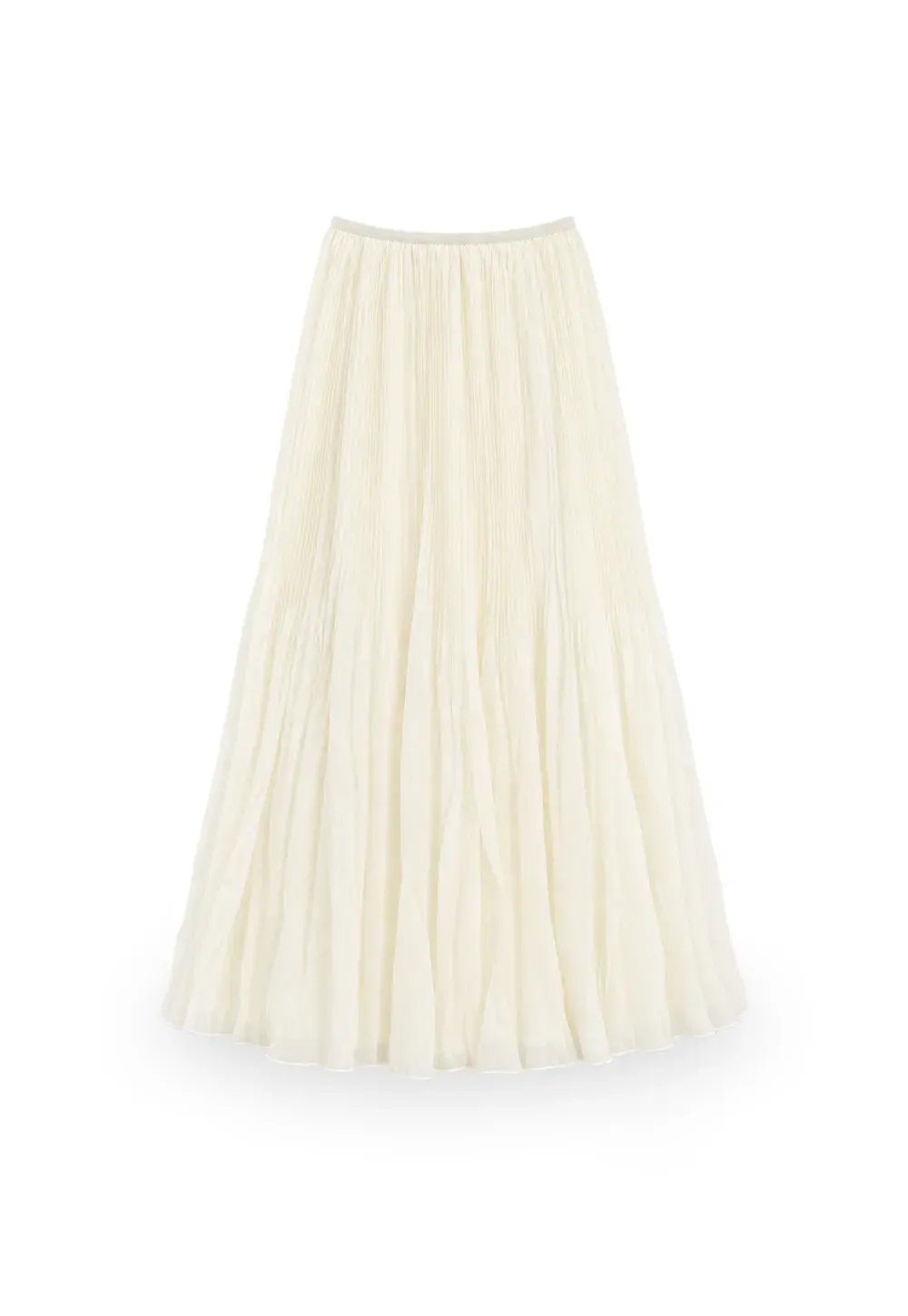 Pleated Flowing Maxi Skirt
