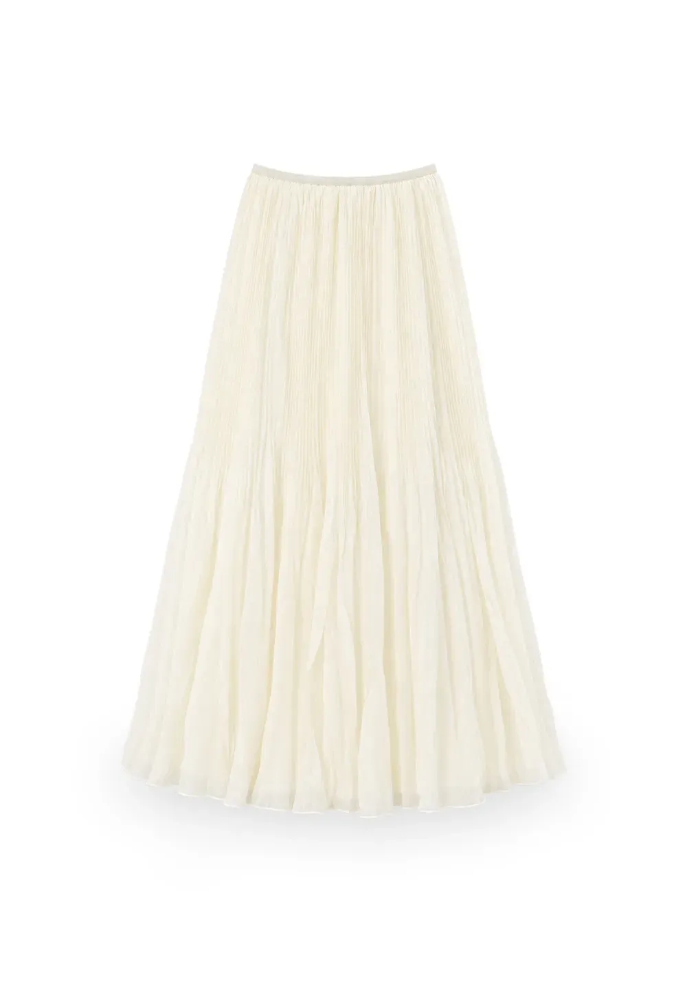 Pleated Flowing Maxi Skirt