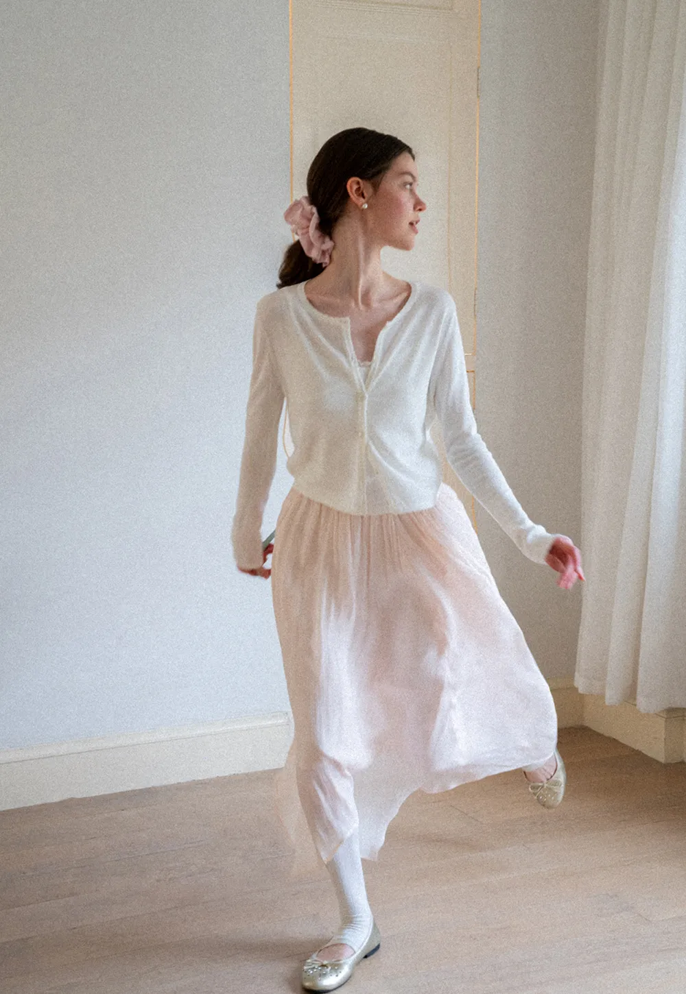 V Neck Long Sleeve Knit Sweater