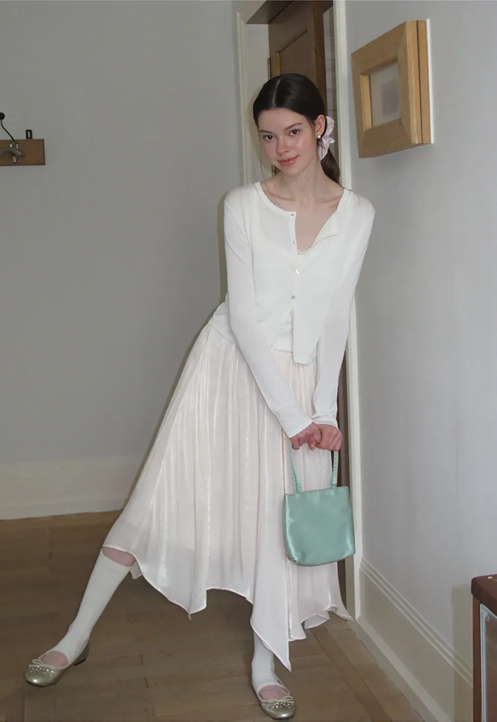 V Neck Long Sleeve Knit Sweater