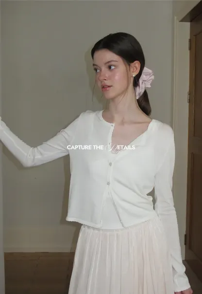 V Neck Long Sleeve Knit Sweater