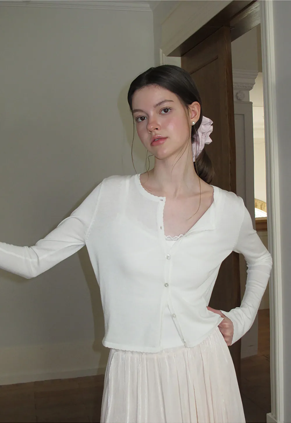 V Neck Long Sleeve Knit Sweater