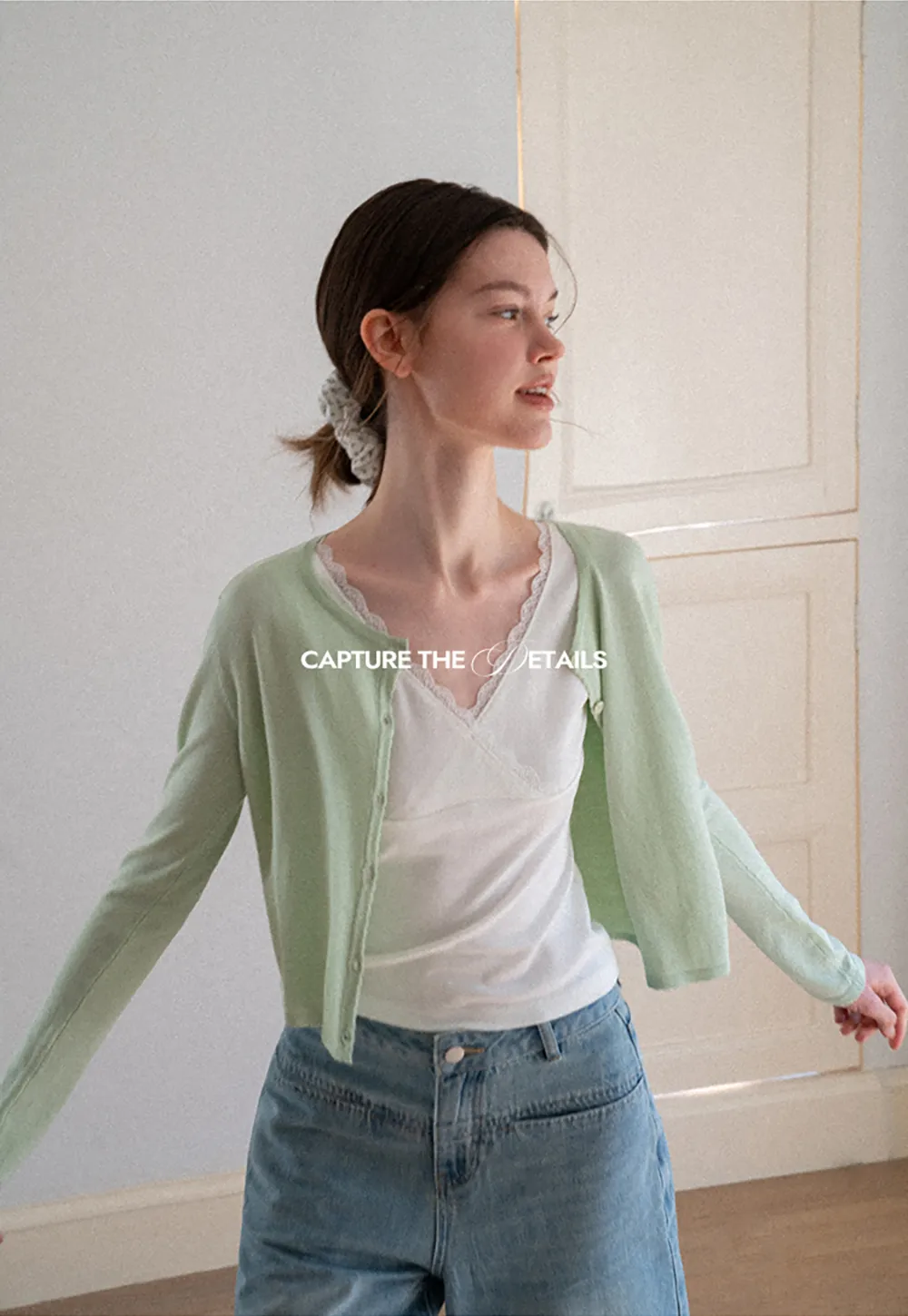 V Neck Long Sleeve Knit Sweater