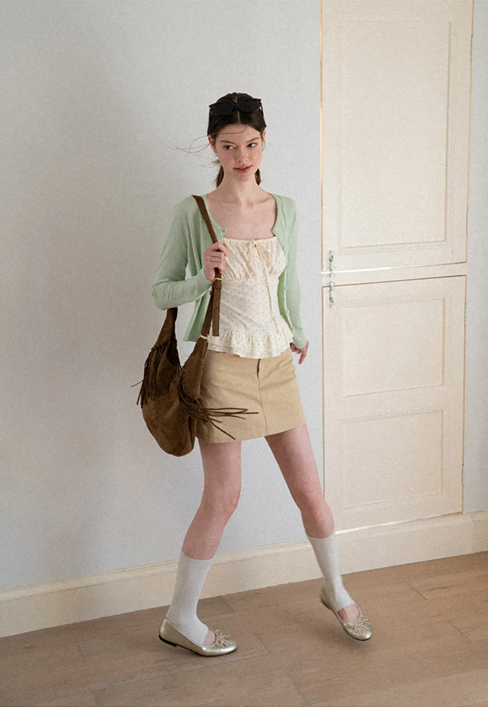 V Neck Long Sleeve Knit Sweater