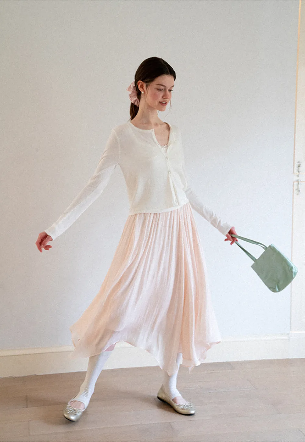 V Neck Long Sleeve Knit Sweater