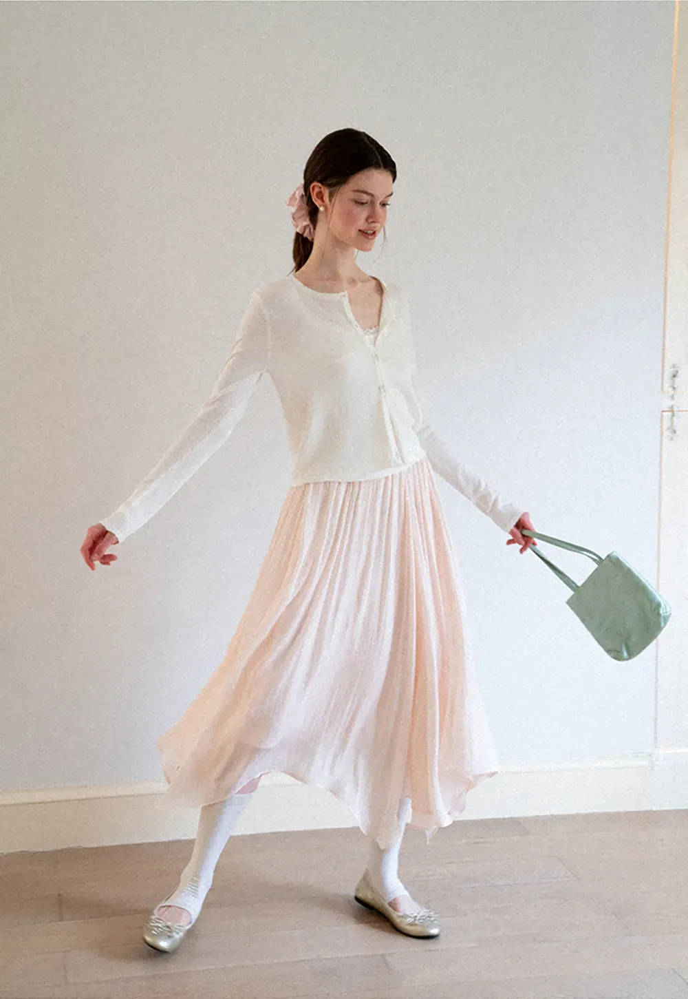 V Neck Long Sleeve Knit Sweater