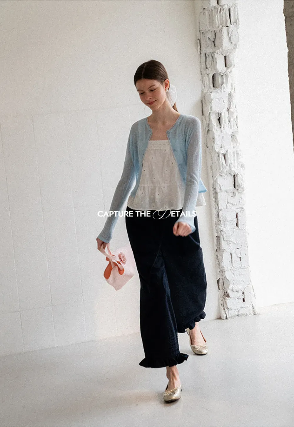 Lace Trim Knit Cardigan Long Sleeve Open Front