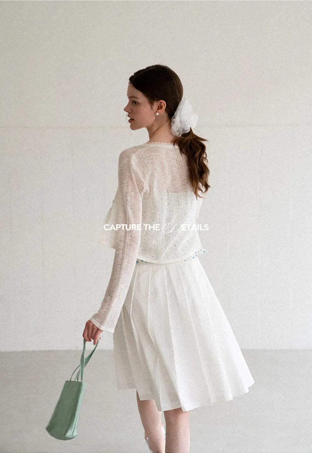 Lace Trim Knit Cardigan Long Sleeve Open Front