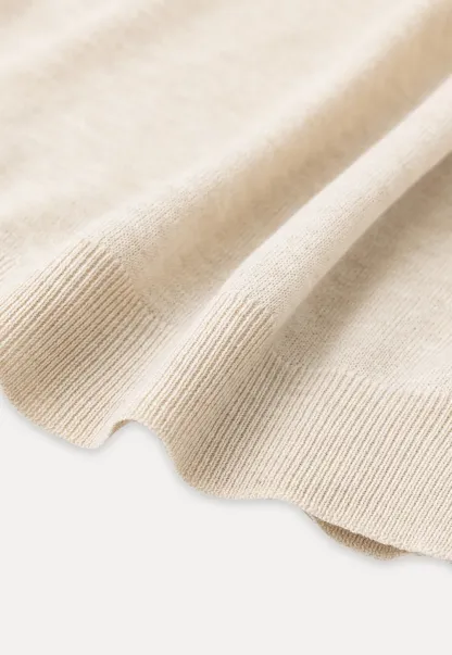 Ribbed Knit Short Sleeve Crewneck Sweater