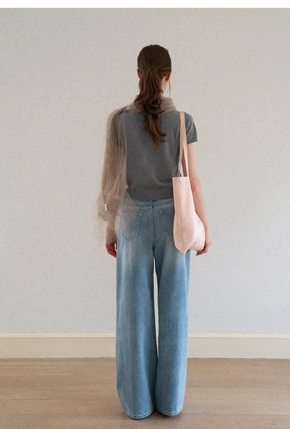 Ribbed Knit Short Sleeve Crewneck Sweater