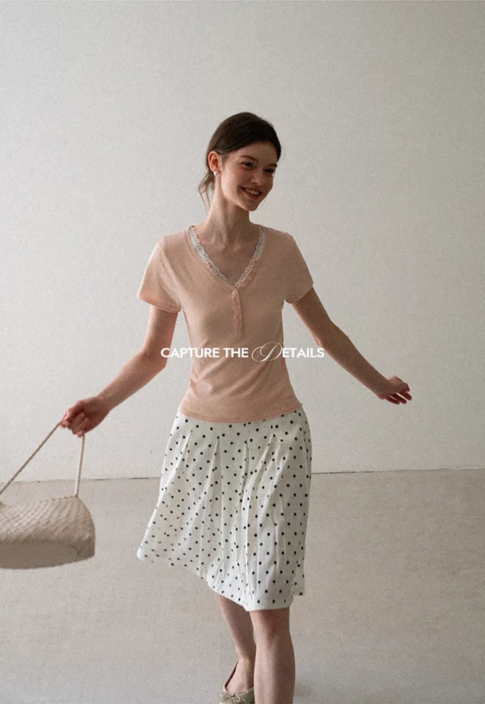 V Neck Button Front Knit Sweater
