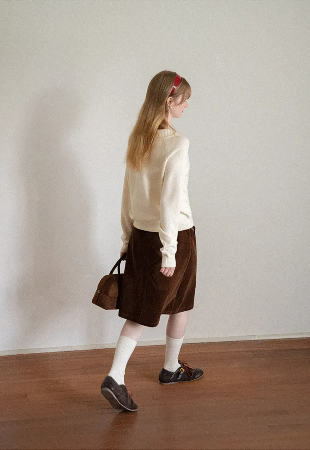 Collar Neck Keyhole Detail Knit Sweater