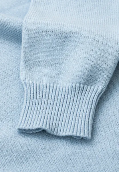 Collar Neck Keyhole Detail Knit Sweater