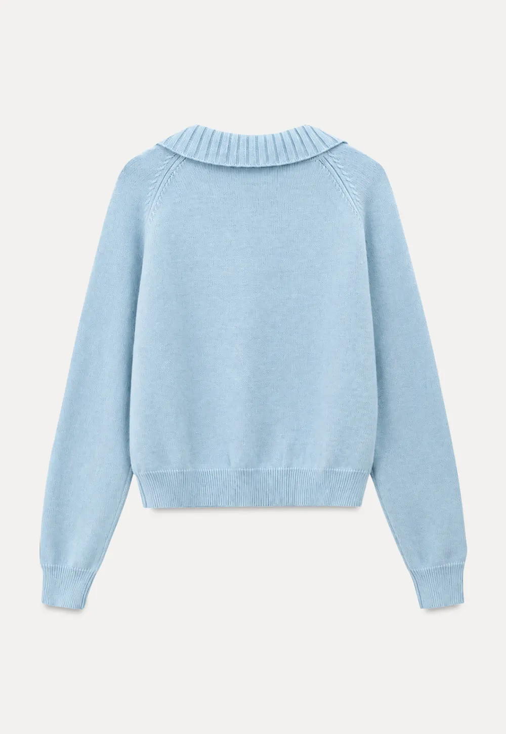 Collar Neck Keyhole Detail Knit Sweater