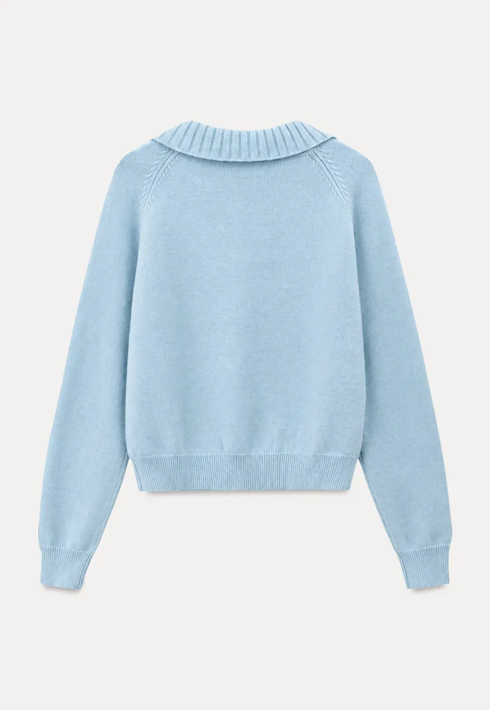 Collar Neck Keyhole Detail Knit Sweater
