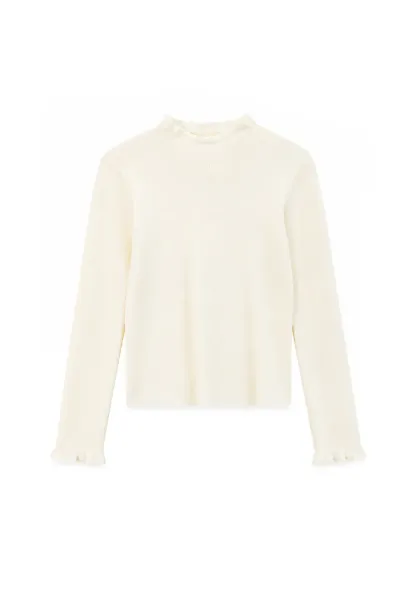 High Neck Ribbed Knit Sweater