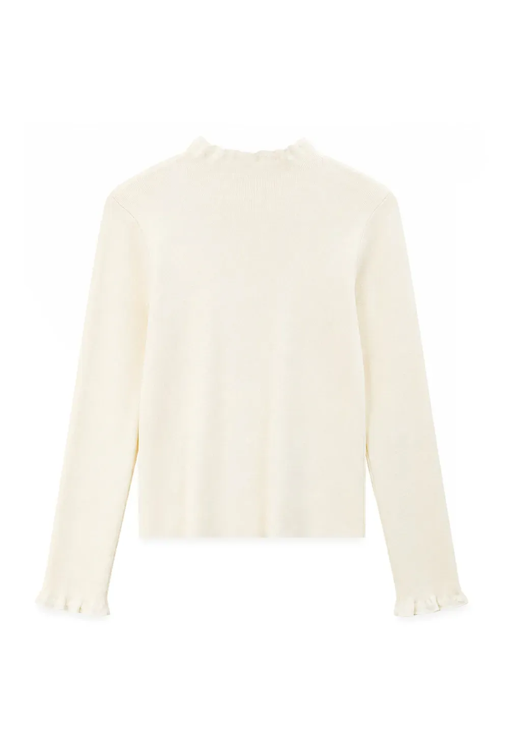 High Neck Ribbed Knit Sweater