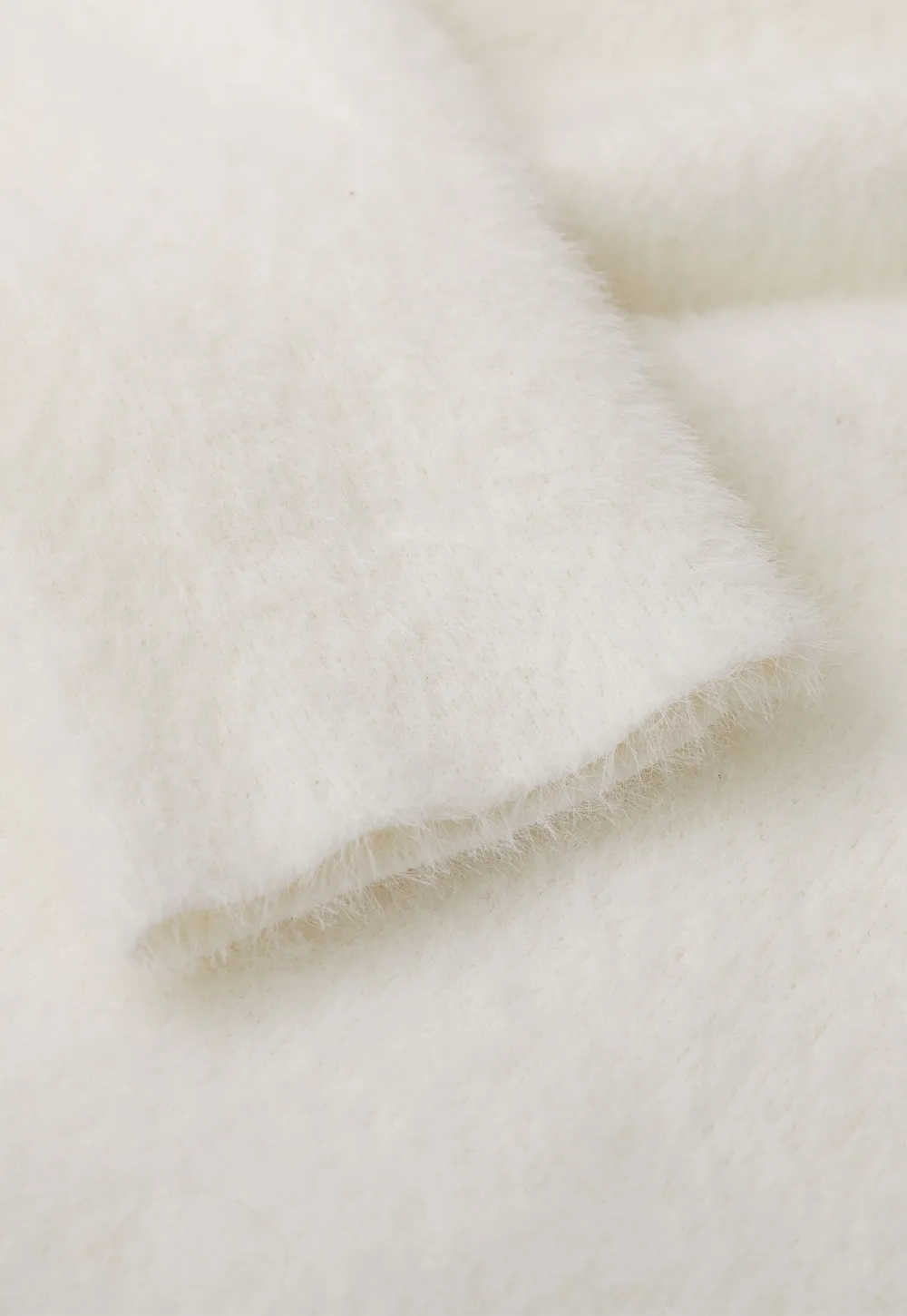 Ruffled High Neck Tie Detail Knit Sweater