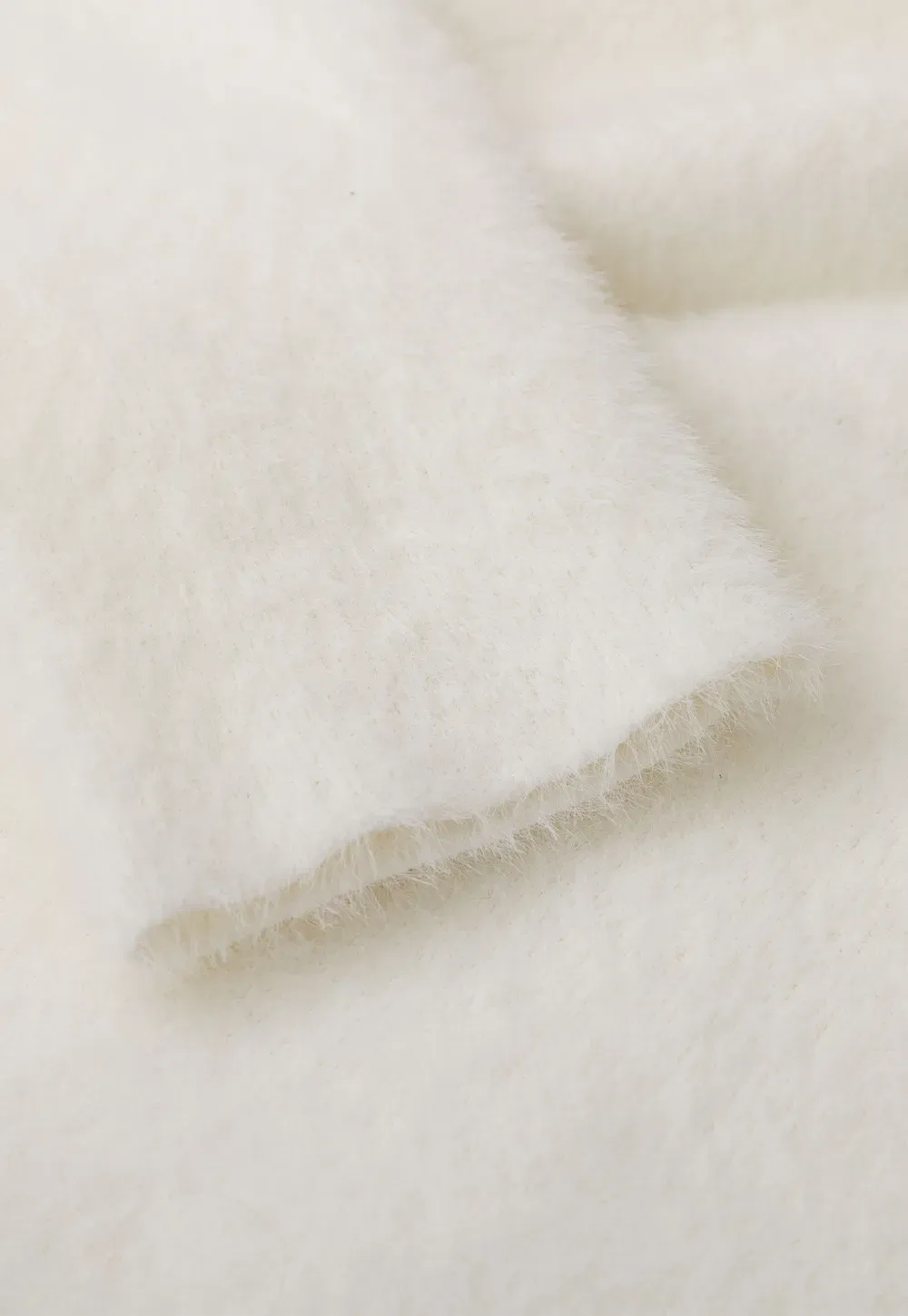 Ruffled High Neck Tie Detail Knit Sweater